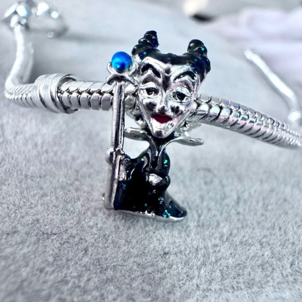 Disney Maleficent Bead Charm Silver fits‎ PANDORA - Picture 11 of 13